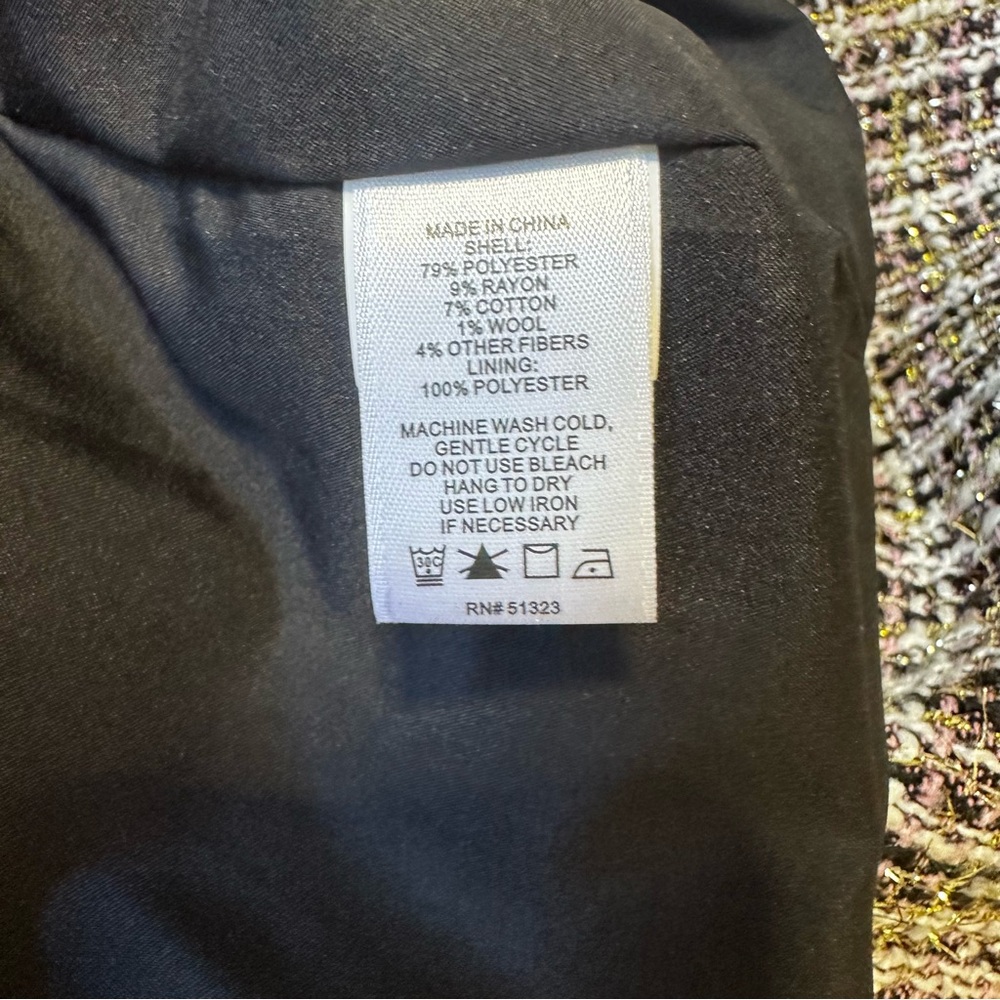 CeCe Black Tweed Mini Dress Sz 12 Dark Academia, preppy, workwear, Blair Waldorf - Picture 8 of 10